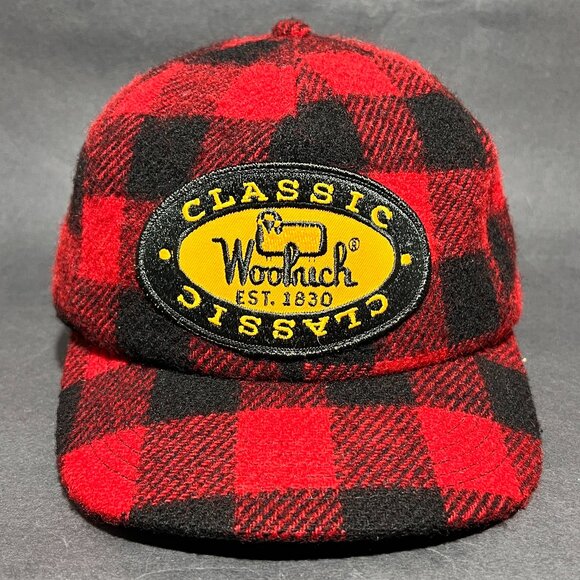 Vtg Woolrich Flannel Plaid Snap Cap Hat K-Products Buffalo...